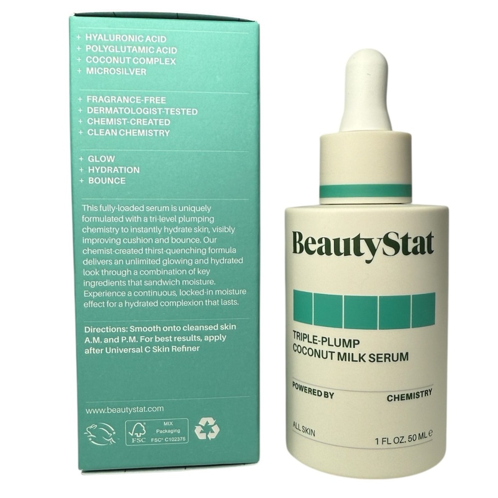 BeautySta Triple-Plump Coconut Milk Serum 1.7 fl oz | Hydrating Glow Booster - Picture 4 of 4